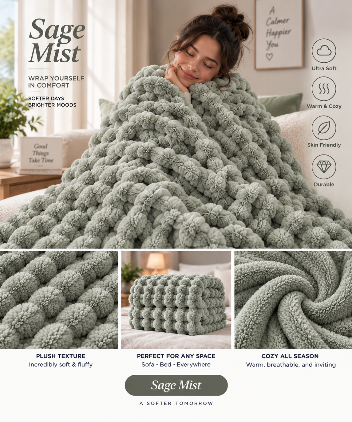 Oversized Cozy Soft Warm Throw Blanket