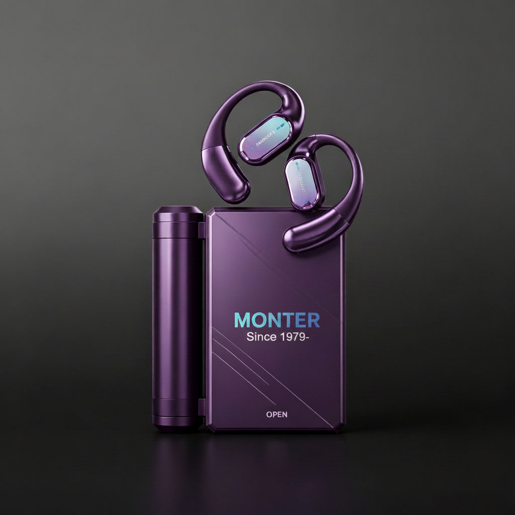 Open Ear Wireless Earbuds, Foldable Bluetooth Headphones