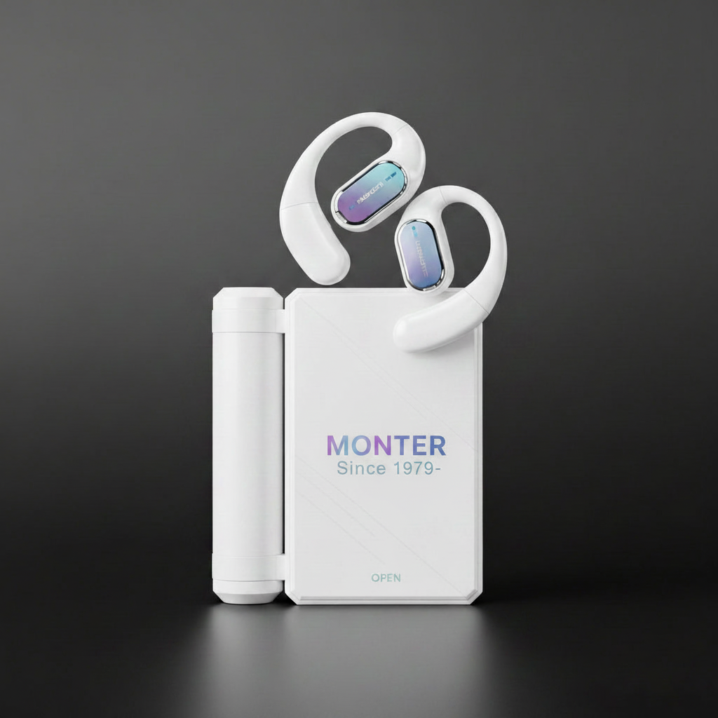 Open Ear Wireless Earbuds, Foldable Bluetooth Headphones
