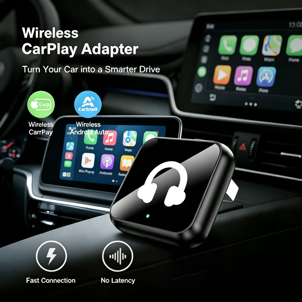Wireless CarPlay & Android Auto Adapter, Fast Wireless Connection