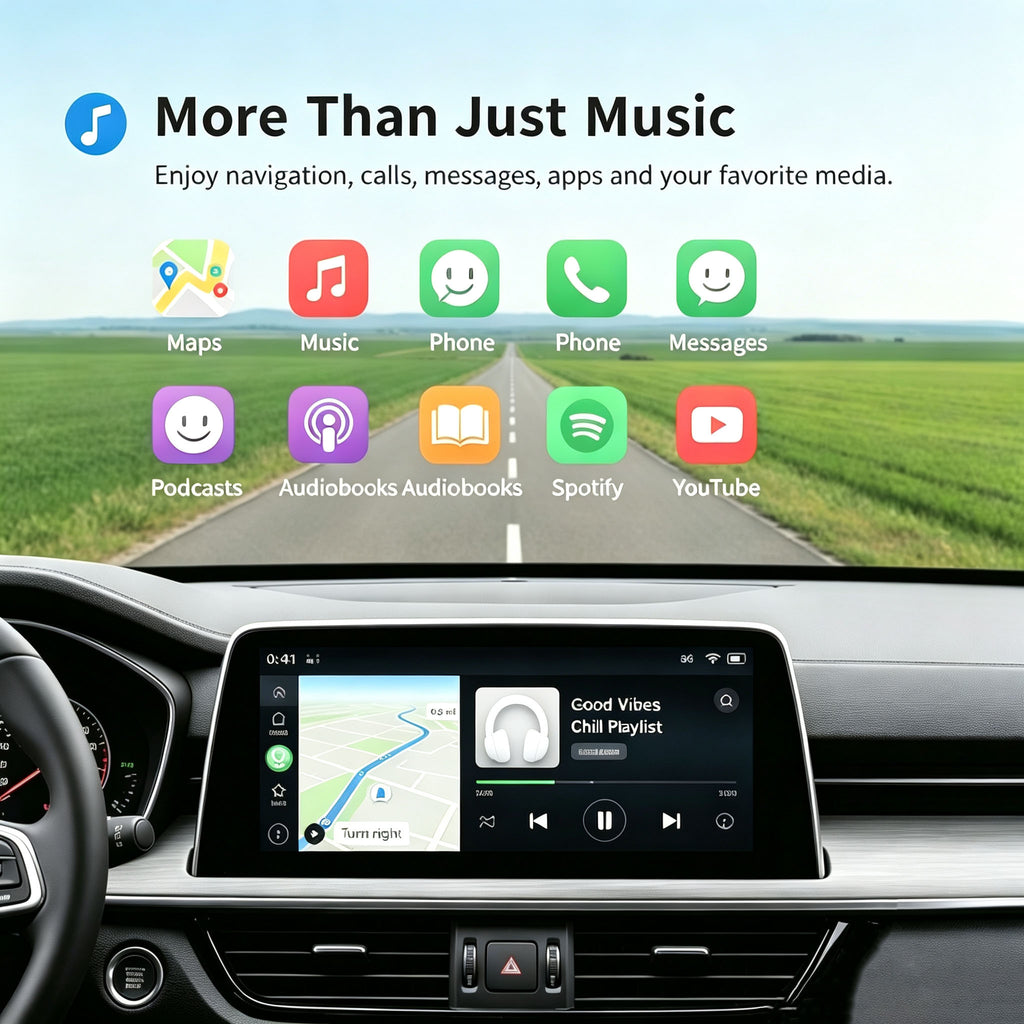 Wireless CarPlay & Android Auto Adapter, Fast Wireless Connection
