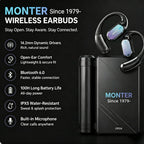 Open Ear Wireless Earbuds, Foldable Bluetooth Headphones