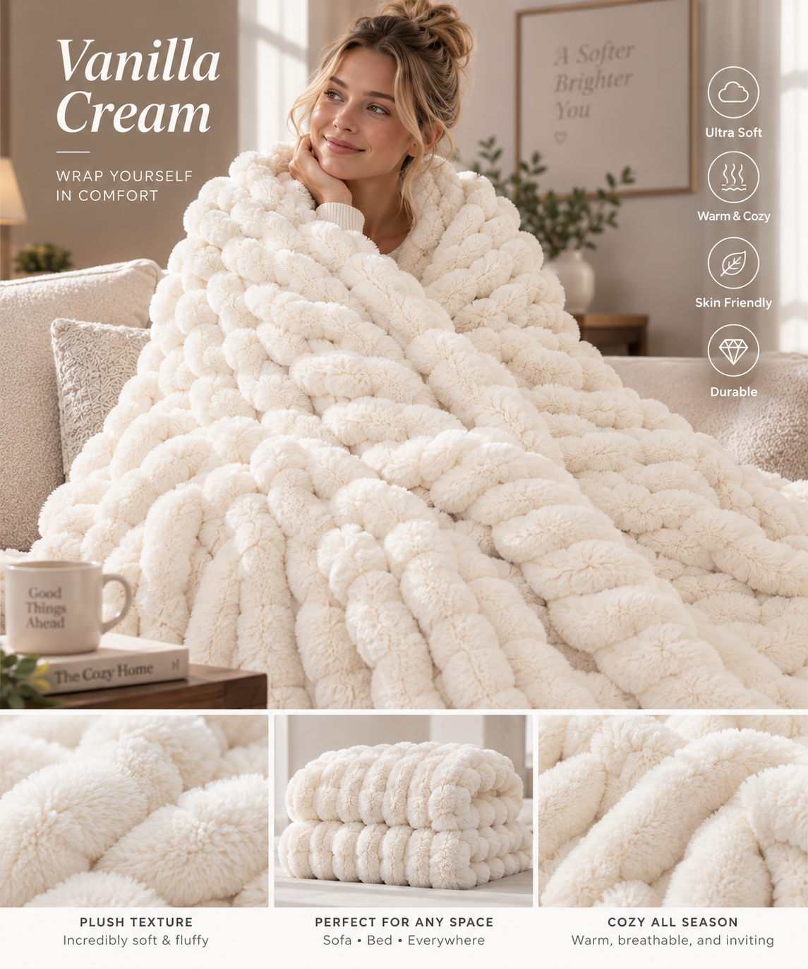 Oversized Cozy Soft Warm Throw Blanket