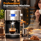 20 Bar Espresso Coffee Machine with Milk Frother & 45oz Water Tank