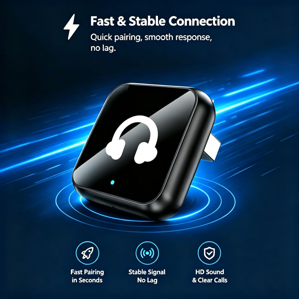 Wireless CarPlay & Android Auto Adapter, Fast Wireless Connection