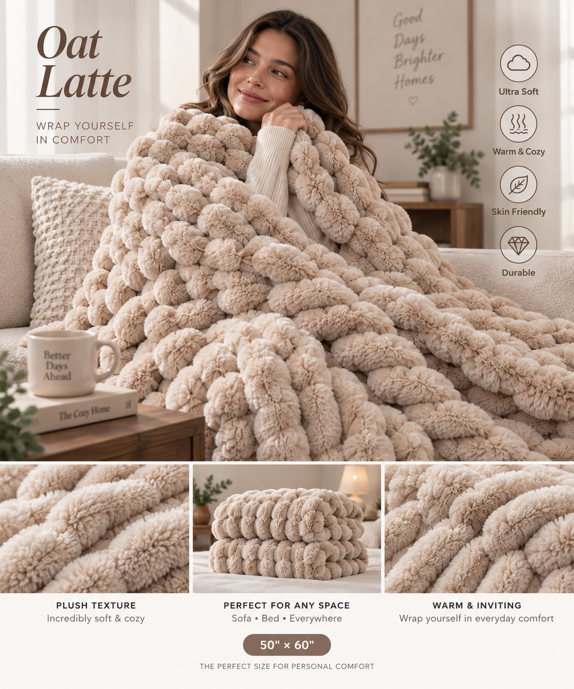 Oversized Cozy Soft Warm Throw Blanket