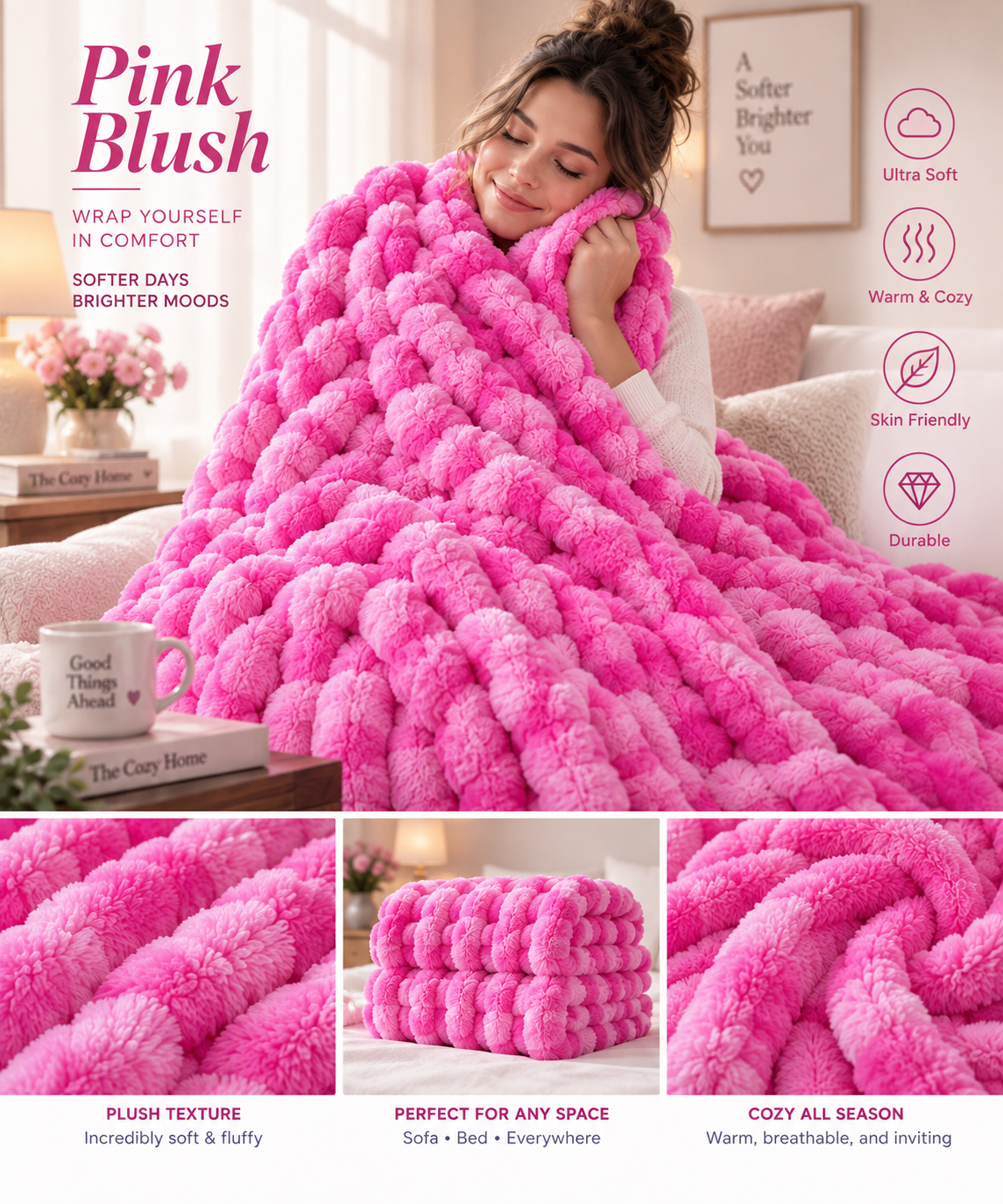 Oversized Cozy Soft Warm Throw Blanket