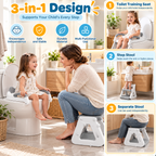 2 in 1 Kids Potty Training Seat with Adjustable Step Stool