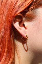 Mini Heart Hoop Earrings (Gold Plated)