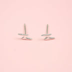 Mini Lightning Bolt Stud Earrings (Sterling Silver)