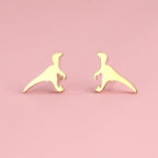 Mini Velociraptor Stud Earrings (Gold Plated)