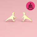 Mini Velociraptor Stud Earrings (Gold Plated)