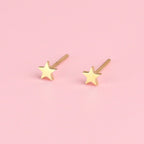 Mini Star Stud Earrings (Gold Plated)