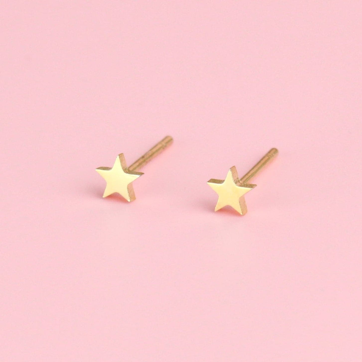 Mini Star Stud Earrings (Gold Plated)