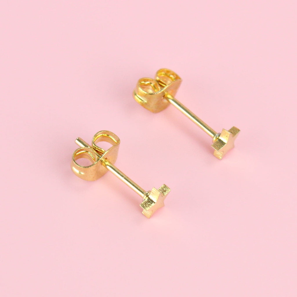 Mini Star Stud Earrings (Gold Plated)