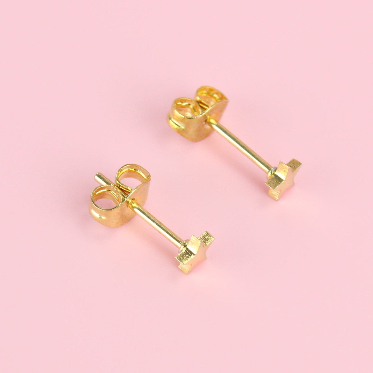 Mini Star Stud Earrings (Gold Plated)