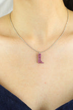 Mini Pink Cowboy Boot Necklace