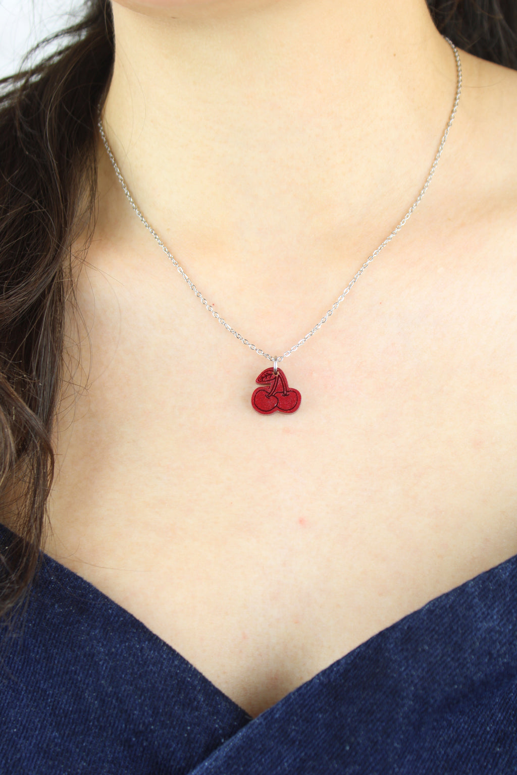 Mini Red Cherry Necklace