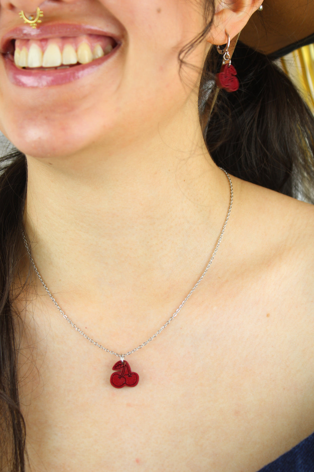 Mini Red Cherry Necklace