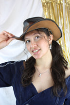 Mini White Cowboy Boot Huggie Hoop Earrings