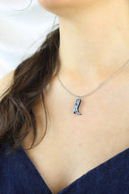 Mini Silver Cowboy Boot Necklace