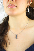 Mini Silver Cowboy Boot Huggie Hoop Earrings