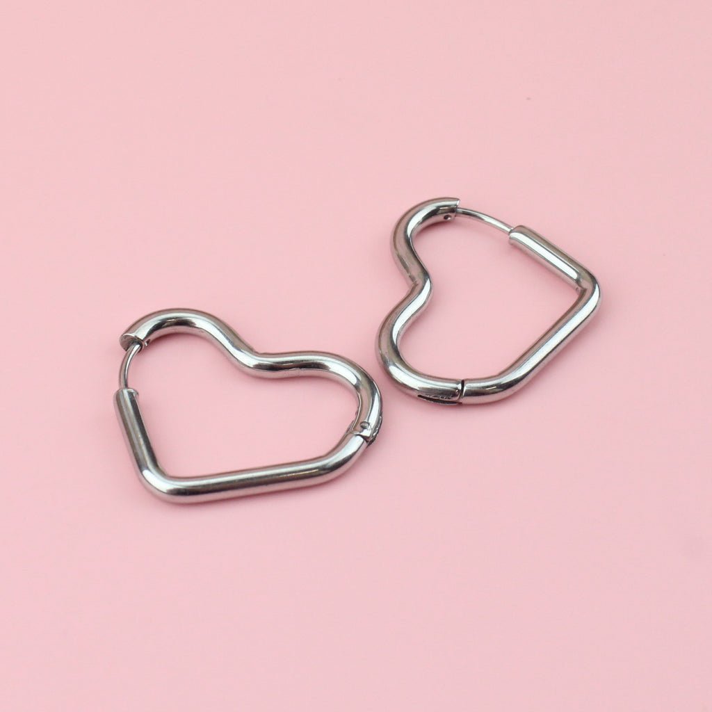 Mini Heart Hoop Earrings