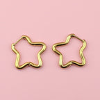 Mini Star Hoop Earrings (Gold Plated)