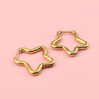 Mini Star Hoop Earrings (Gold Plated)