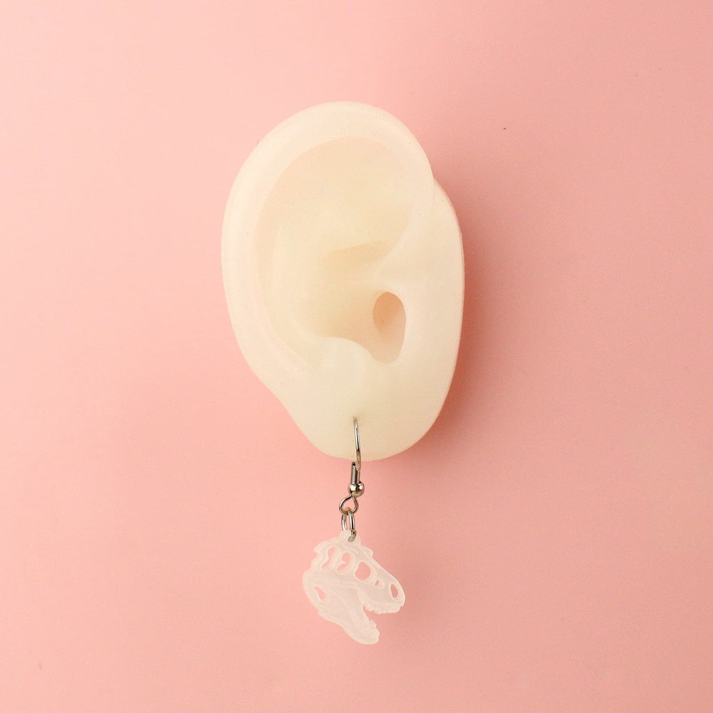 Mini T-Rex Skull Earrings