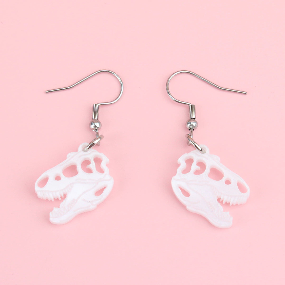 Mini T-Rex Skull Earrings