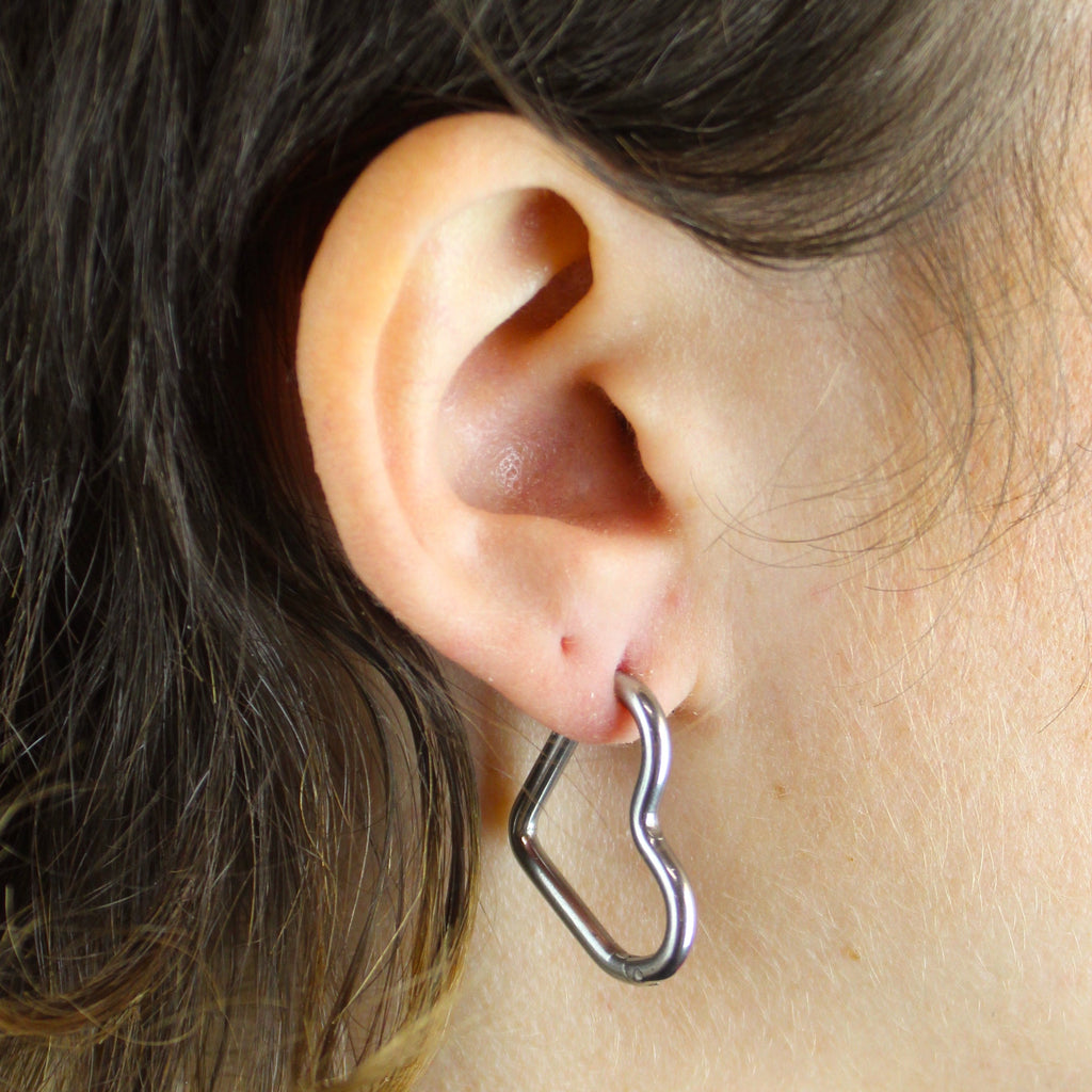 Mini Heart Hoop Earrings