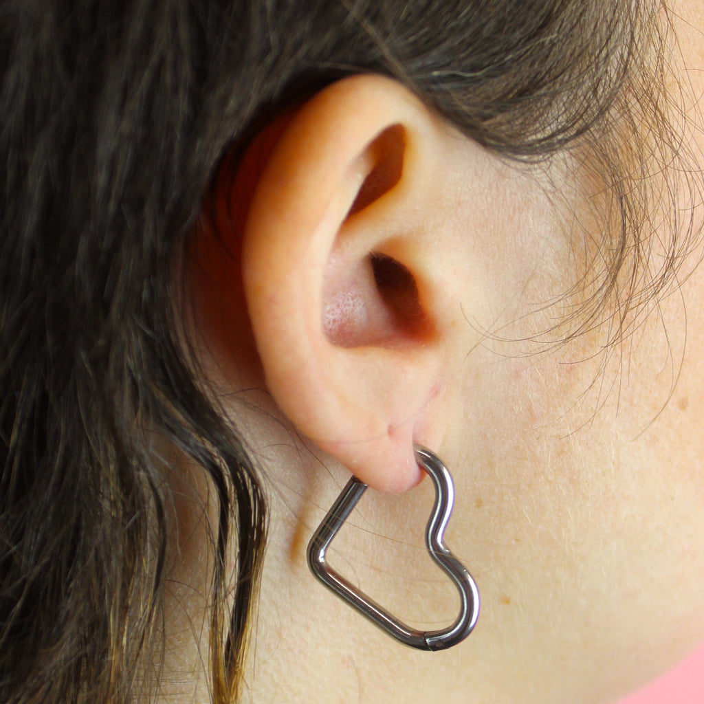 Mini Heart Hoop Earrings