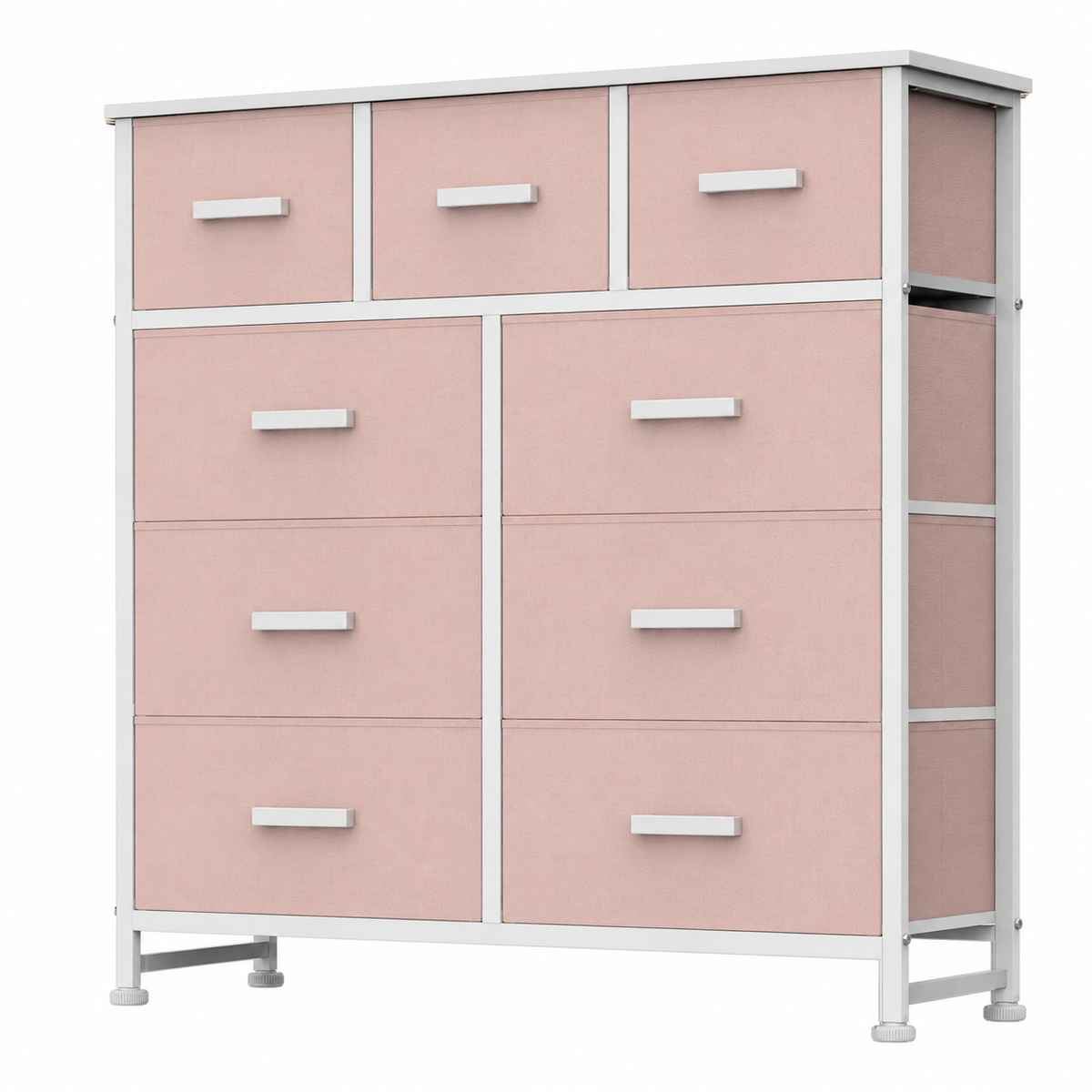 9 Drawer Dresser with Fabric Storage Bins