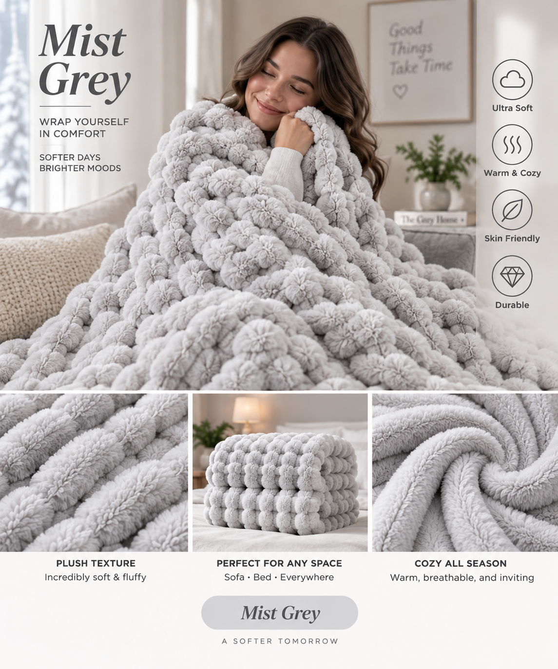 Oversized Cozy Soft Warm Throw Blanket