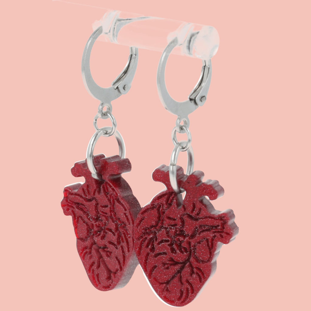 Mini Heart-core Huggie Hoop Earrings