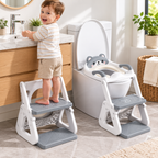2 in 1 Kids Potty Training Seat with Adjustable Step Stool