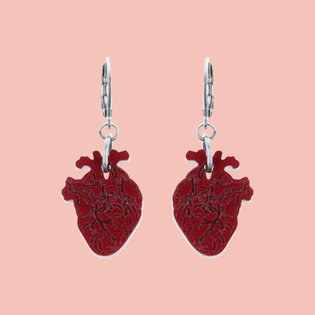 Mini Heart-core Huggie Hoop Earrings