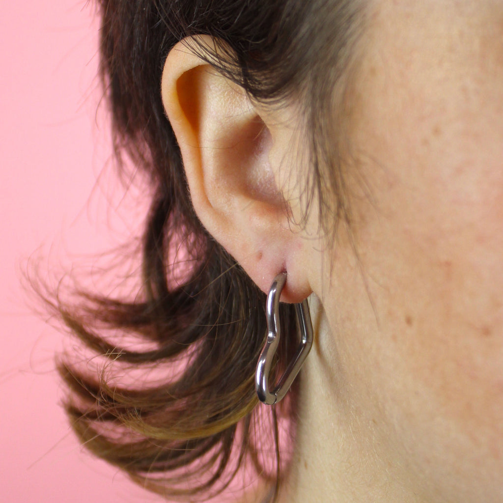 Mini Heart Hoop Earrings