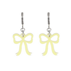Mini Yellow Bow Huggie Hoop Earrings