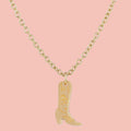 Mini Gold Cowboy Boot Necklace