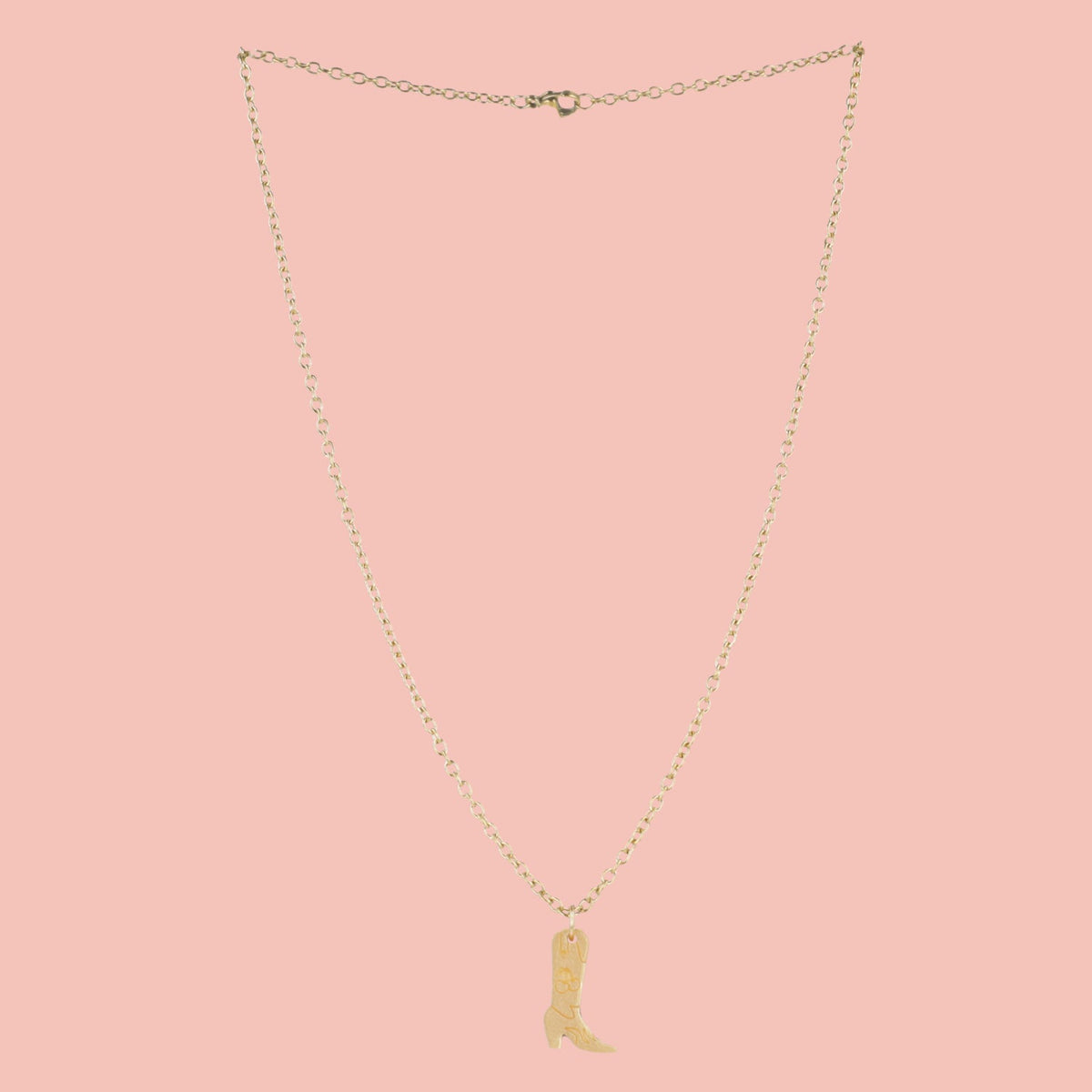 Mini Gold Cowboy Boot Necklace