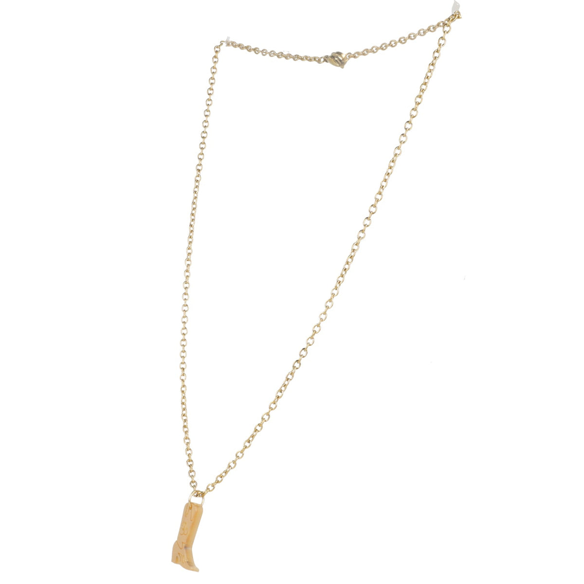 Mini Gold Cowboy Boot Necklace