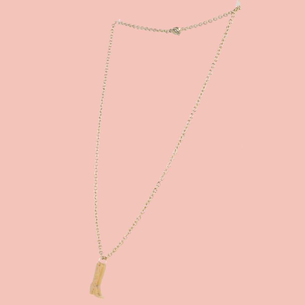 Mini Gold Cowboy Boot Necklace