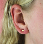 Mini Heart Stud Earrings (Gold Plated Stainless Steel)
