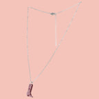 Mini Pink Cowboy Boot Necklace