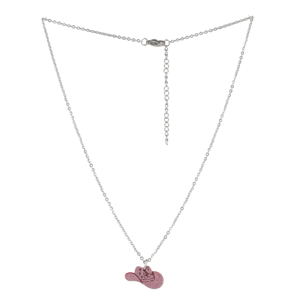 Mini Pink Cowboy Hat Necklace