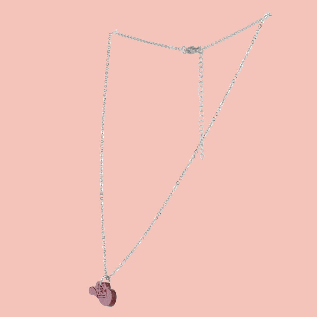 Mini Pink Cowboy Hat Necklace
