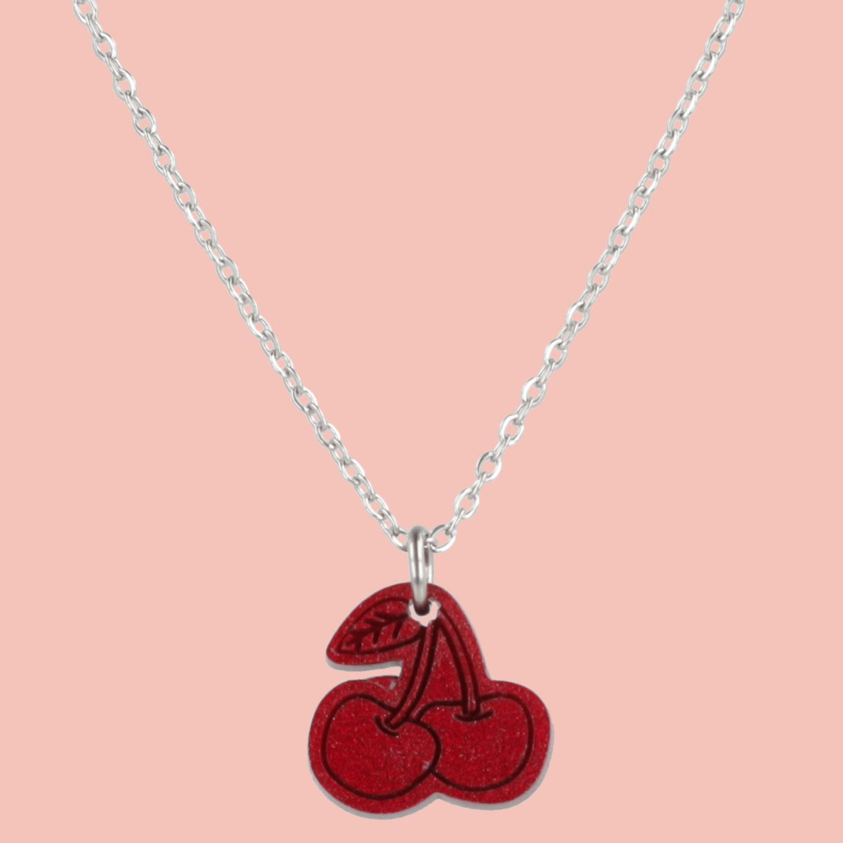 Mini Red Cherry Necklace