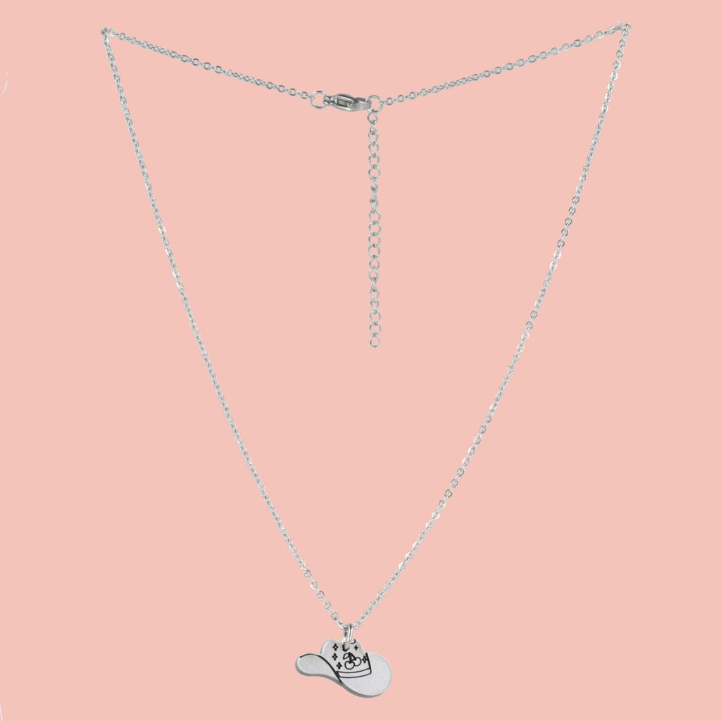Mini Silver Cowboy Hat Necklace